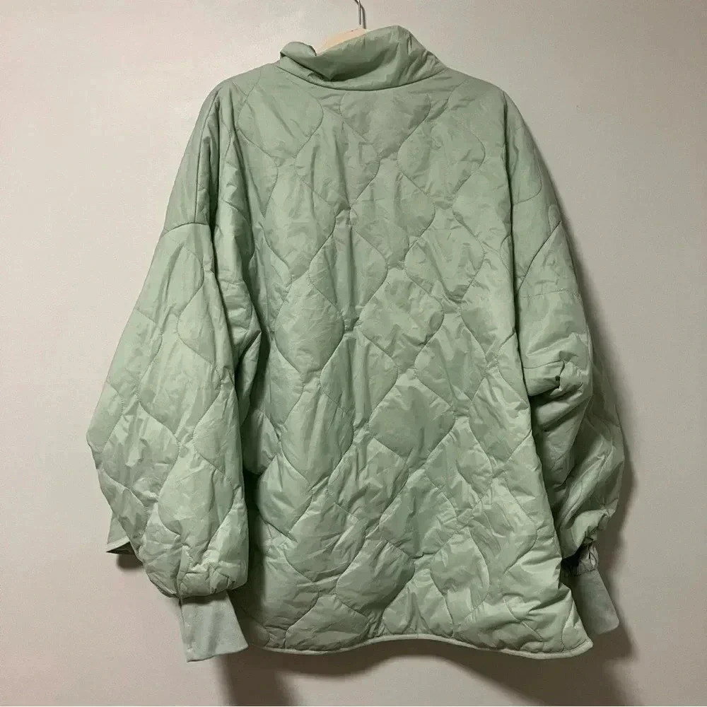 NWT  Old Navy Mint quilted kangaroo pocket light jacket - Picture 7 of 10